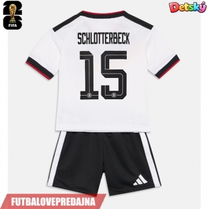Lacne Dětský Futbalové dres Nemecko Nico Schlotterbeck #15 MS 2026 Krátky Rukáv - Domáci (+ trenírky)